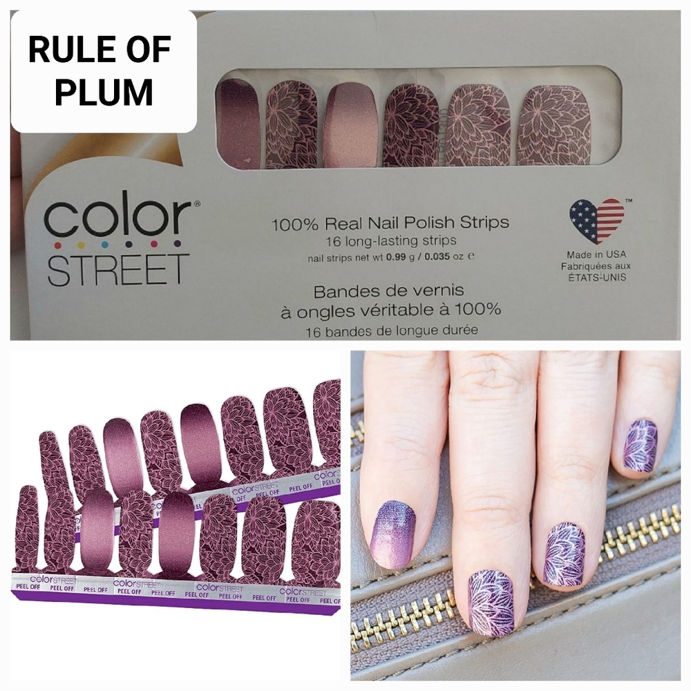 Color Street Polish Strip - Rule of Plum